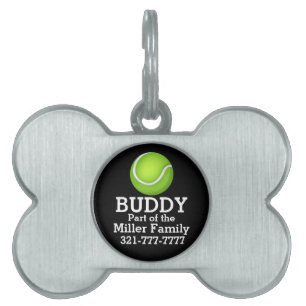 Placa Para Mascotas Pelota de tenis