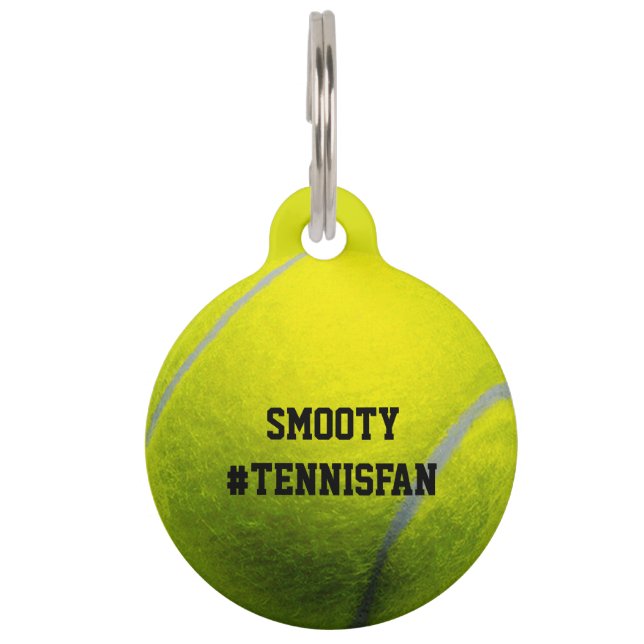 Placa Para Mascotas Pelota de tenis linda mascota (Anverso)