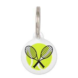 Placa Para Mascotas Pelota de tenis y racquets