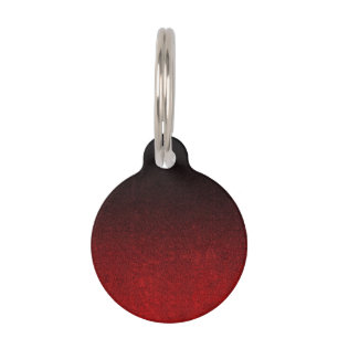 Placa Para Mascotas Pendiente roja y negra de Falln del purpurina