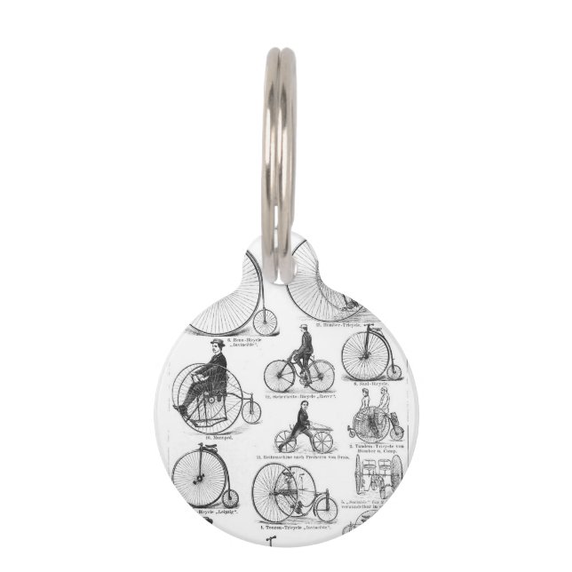 Placa Para Mascotas Penny Farthing (Anverso)