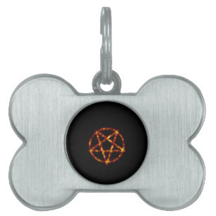 Placa Para Mascotas pentagrama