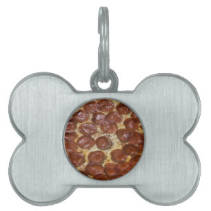 Placa Para Mascotas Pepperoni Pizza