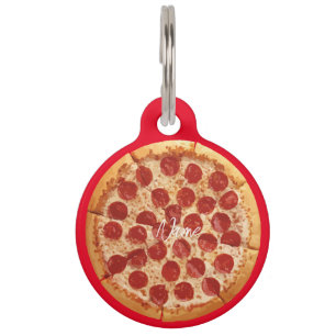Placa Para Mascotas Pepperoni Pizza Thunder_Cove