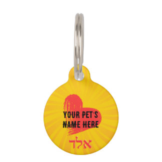 Placa para mascotas, Pequeña, ¨b'li ayin hara¨