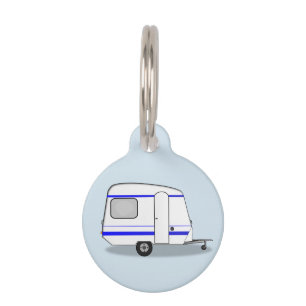 Placa Para Mascotas Pequeña caravana gitana de remolques racionalizada