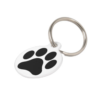 Placa Para Mascotas Pequeña etiqueta blanco y negro modificada para