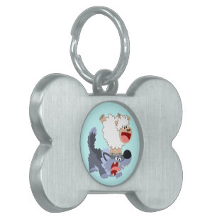 Placa Para Mascotas Pequeña y lúdica etiqueta Personalizado de oveja y