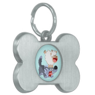Placa Para Mascotas Pequeña y lúdica etiqueta Personalizado de oveja y