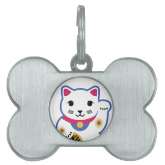 Placa Para Mascotas Pequeño gato afortunado, Maneki-neko, 招き猫