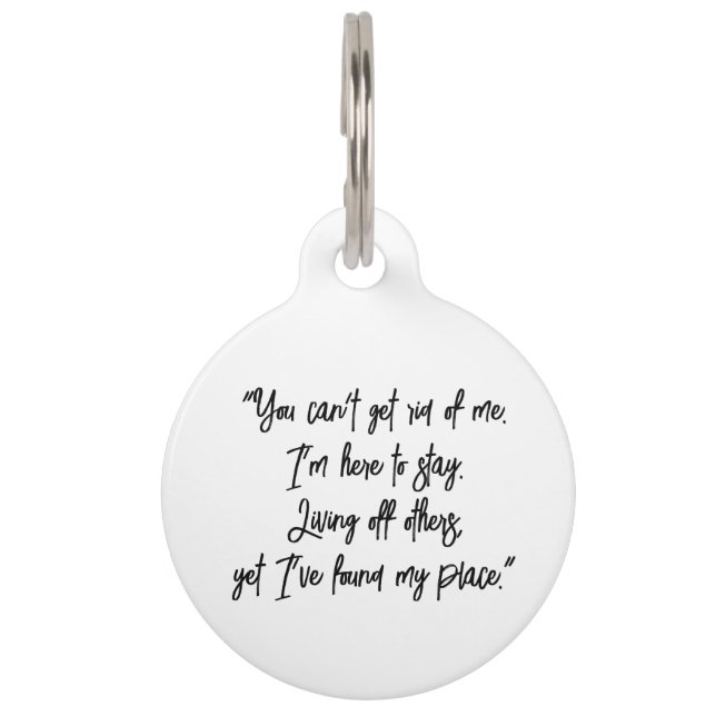 Placa Para Mascotas Perdida la identificación de un Personalizar de hu (Anverso)