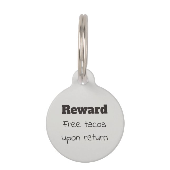 Placa Para Mascotas Perdida la identificación del Personalizar del tac (Anverso)