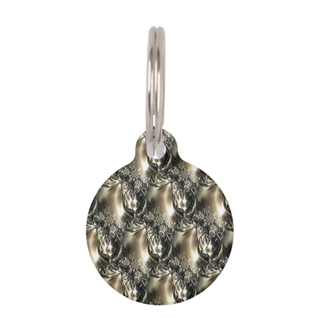 Placa Para Mascotas Perlas doradas (Anverso)