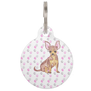 Placa Para Mascotas Perrito lindo de la chihuahua en impresiones de la