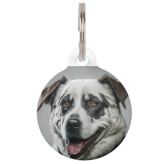 Placa Para Mascotas Perro alegre (Reverso)