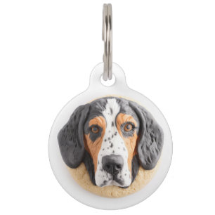 Placa Para Mascotas Perro Bluetick Coonhound Inspirado en 3D