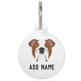 Placa Para Mascotas Perro Bulldog británico