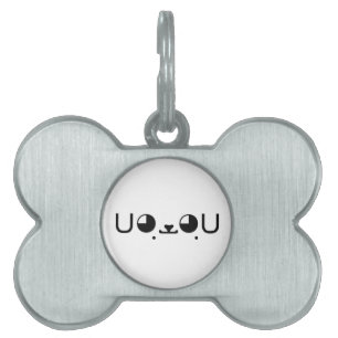 Placa Para Mascotas Perro cachorro kawaii japonés emoticono komoji