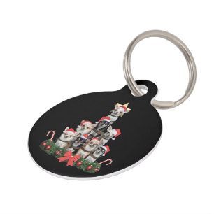 Placa Para Mascotas Perro Chihuahua Divertido Navidad Árbol de Navidad