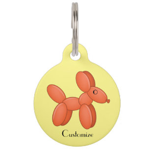 Placa Para Mascotas Perro con globo cúbico Thunder_Cove