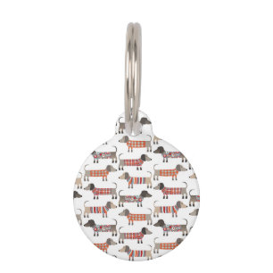 Placa Para Mascotas Perro Dachshund Sausage