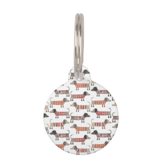 Placa Para Mascotas Perro Dachshund Sausage