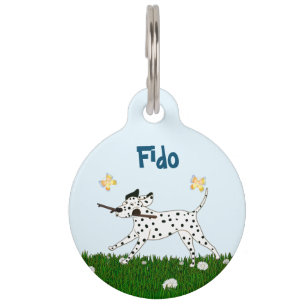 Placa Para Mascotas Perro Dalmaciano saliente