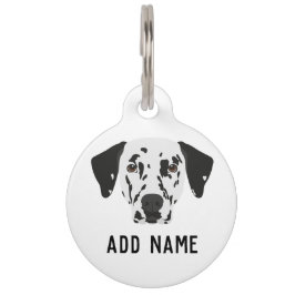 Placa Para Mascotas Perro Dalmatiano con manchas negras