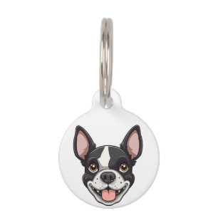 Placa Para Mascotas Perro de Boston Terrier  