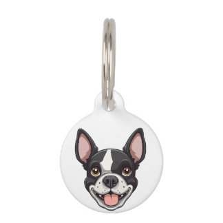 Placa Para Mascotas Perro de Boston Terrier |