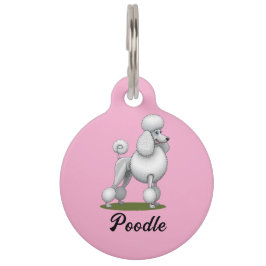 Placa Para Mascotas Perro de caniche personalizado