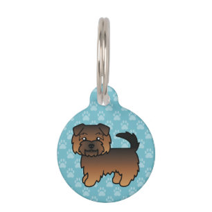 Placa Para Mascotas Perro de dibujos animados Grizzle Norfolk Terrier