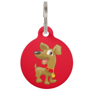 Placa Para Mascotas Perro de Dibujos Animados Maravilloso