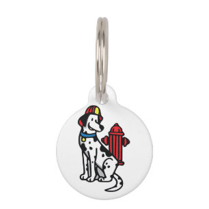 Placa Para Mascotas Perro de fuego