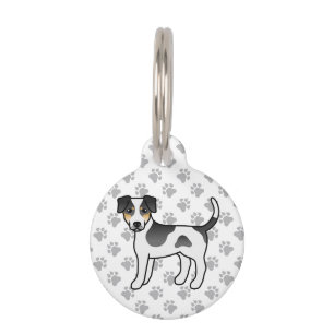 Placa Para Mascotas Perro de granja danés-sueco tricolor lindo perro d