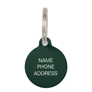 Placa Para Mascotas Perro de información de contacto de nombre persona