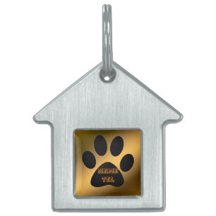 Placa Para Mascotas Perro de Oro