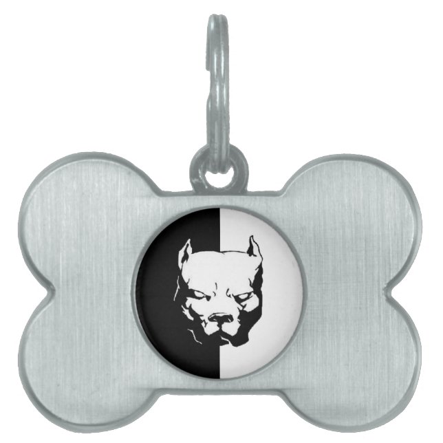 Placa Para Mascotas Perro de Pitbull (Frente)