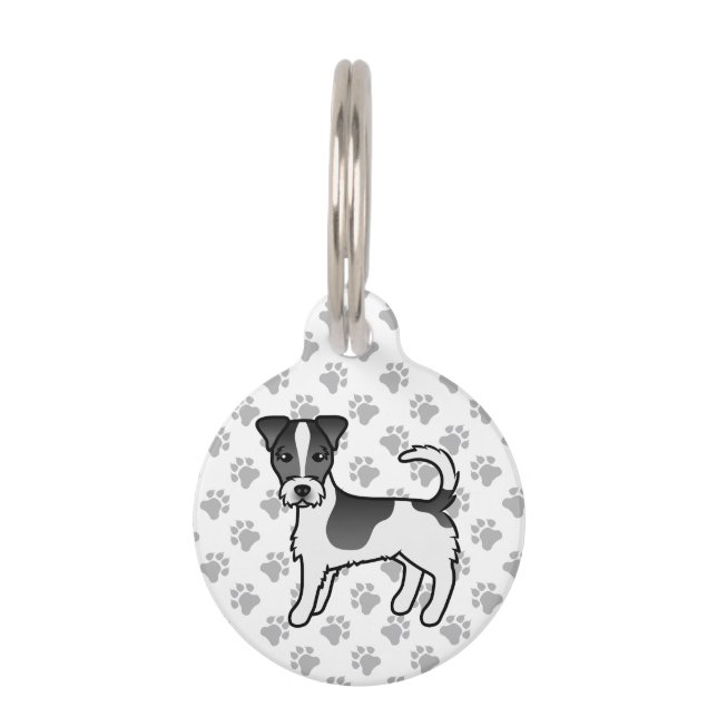 Placa Para Mascotas Perro de raza Jack Russell Terrier de pelaje ásper (Anverso)