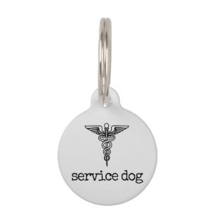 Placa Para Mascotas Perro de Servicio de Nombre Personalizado