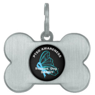 Placa Para Mascotas Perro de servicio de PTSD
