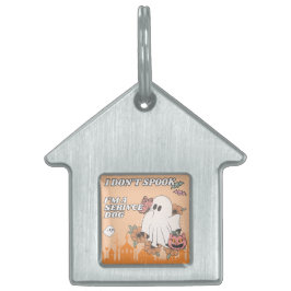 Placa Para Mascotas Perro de servicio fantasma