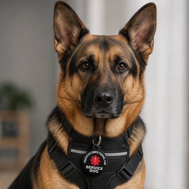 Placa Para Mascotas Perro de servicio personalizado (Subido por el creador)