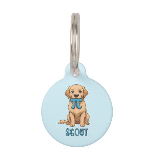 Placa Para Mascotas Perro del Día Pi Personalizado Con Símbolo Pi   Fe