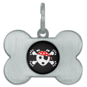 Placa Para Mascotas Perro del pirata