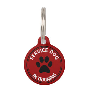 Placa Para Mascotas Perro del servicio personalizado en el