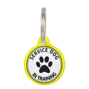 Placa Para Mascotas Perro del servicio personalizado en etiqueta del