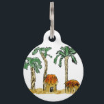 Placa Para Mascotas Perro en el paraíso<br><div class="desc">¡A los perros también les encanta ir de vacaciones! Asegúrate de que tu fur-baby favorito esté seguro con una etiqueta de identificación única creada especialmente para ellos por el talentoso dúo de Old Dogs New Treks. ¡Solo agrega tu nombre en la parte posterior y dirígete a la playa!</div>