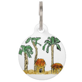 Placa Para Mascotas Perro en el paraíso