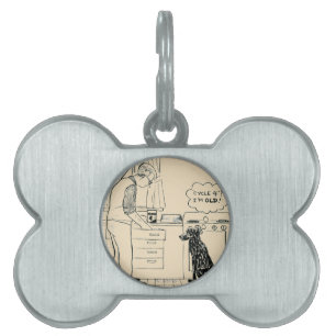 Placa Para Mascotas Perro envejeciendo